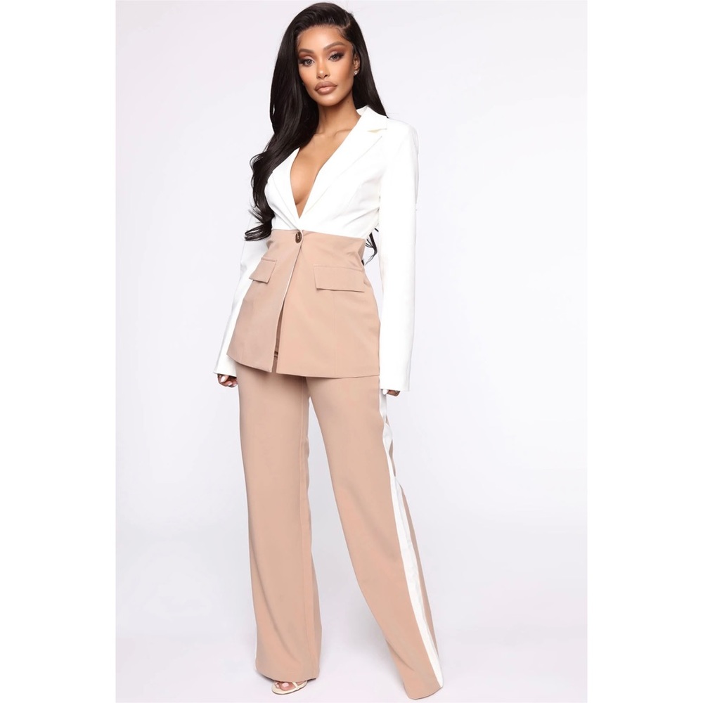 Fashion Nova Women’s Colorblock Suit Set NWT